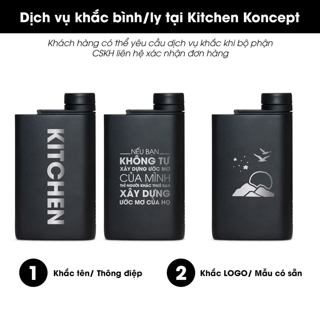 MiiR - Bình đựng rượu Aero Flask màu Đen vũ trụ - 236ml