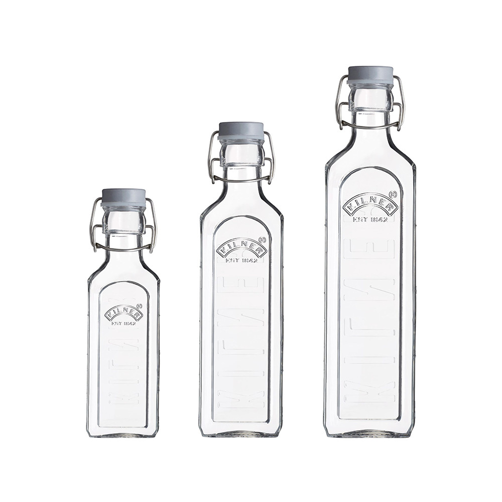 Kilner - Chai thủy tinh nút xám