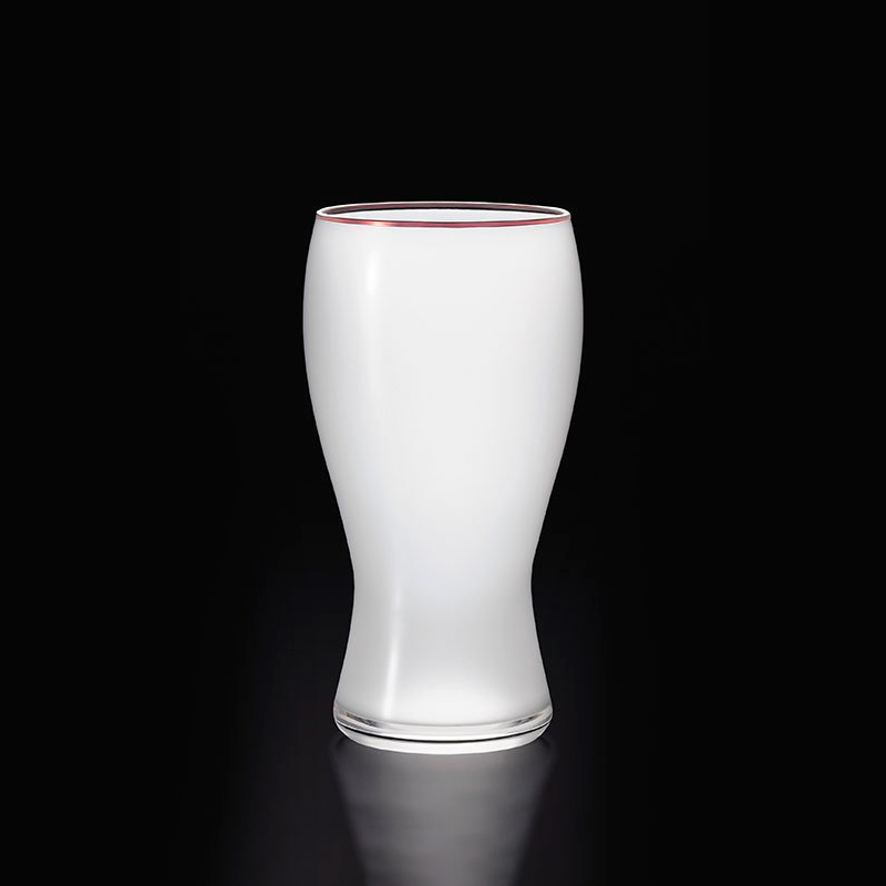 Aderia - Beer Prize - Ly uống bia viền màu đồng - 0.38L