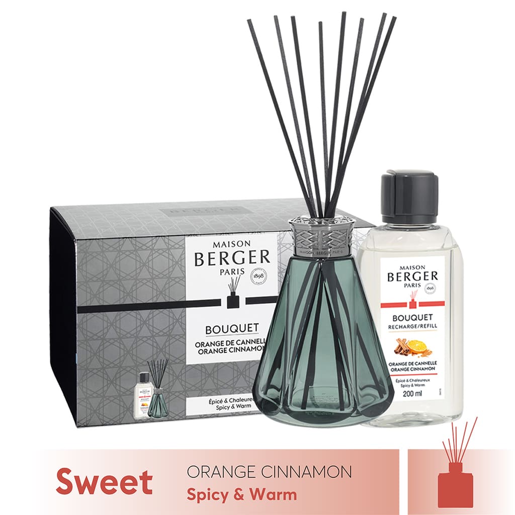 MAISON BERGER - Bộ lọ tinh dầu khuếch tán Vintage Green Pyramide - 280ml - 2 món