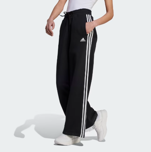 Quần Adidas Essentials 3 Stripes French Terry Black [ HZ5747 ]