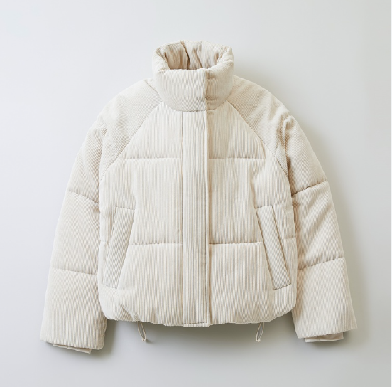 Áo Khoác Spao Vải Nhung Kẻ Sọc Màu Be [ SPJPD4TG02-01 ]