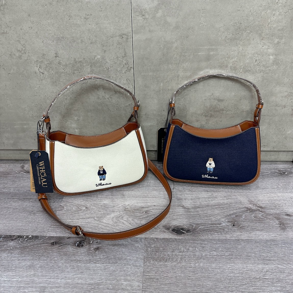 Túi Đeo Vai Whoau Steve Canvas Square Màu Navy 2024