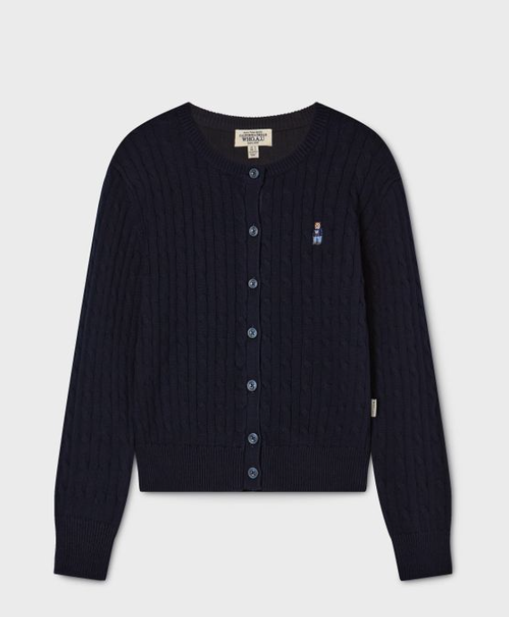Áo WHOAU Steve Cable Cardigan Navy [ WHCKG2211F-01 ]