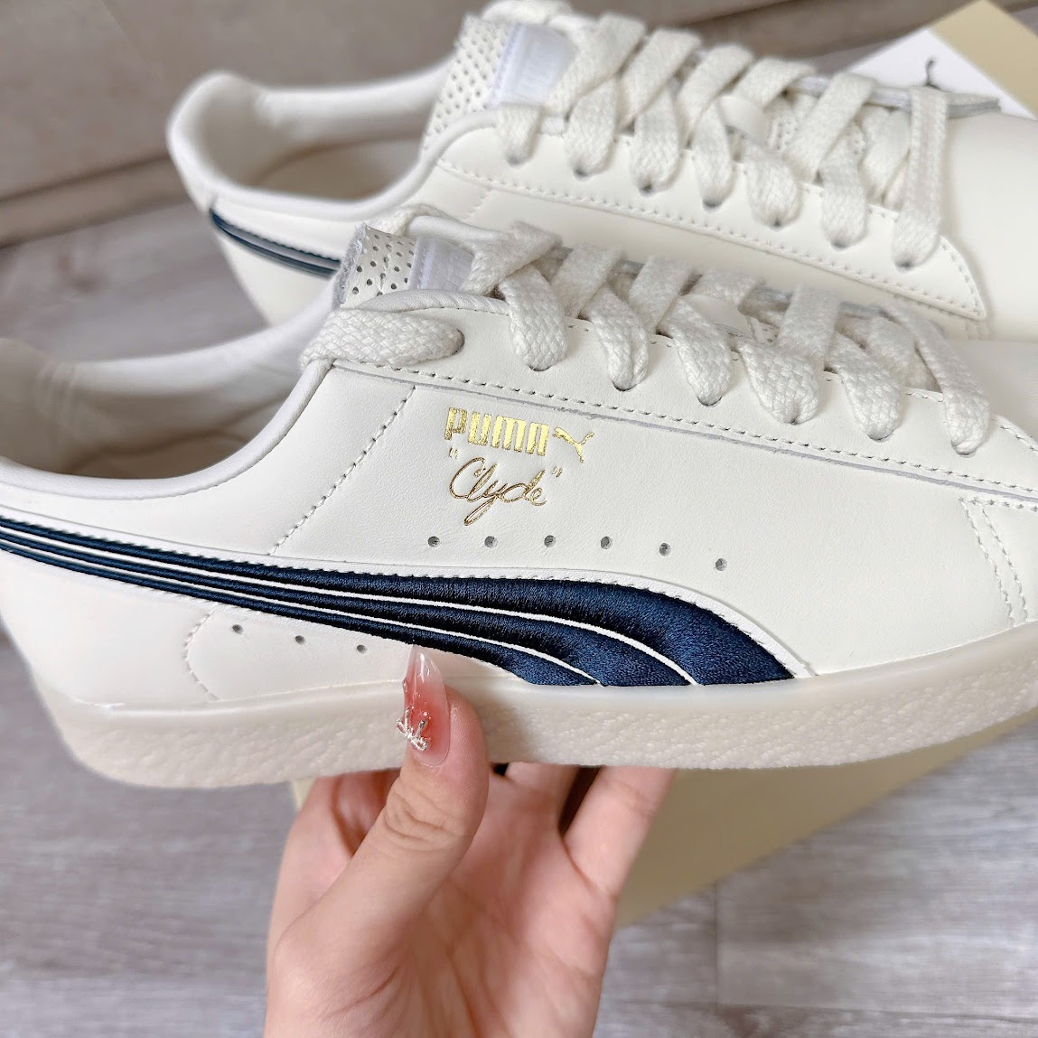 Giày Puma Clyde Warm White Parisian Night [ 398568-01 ]