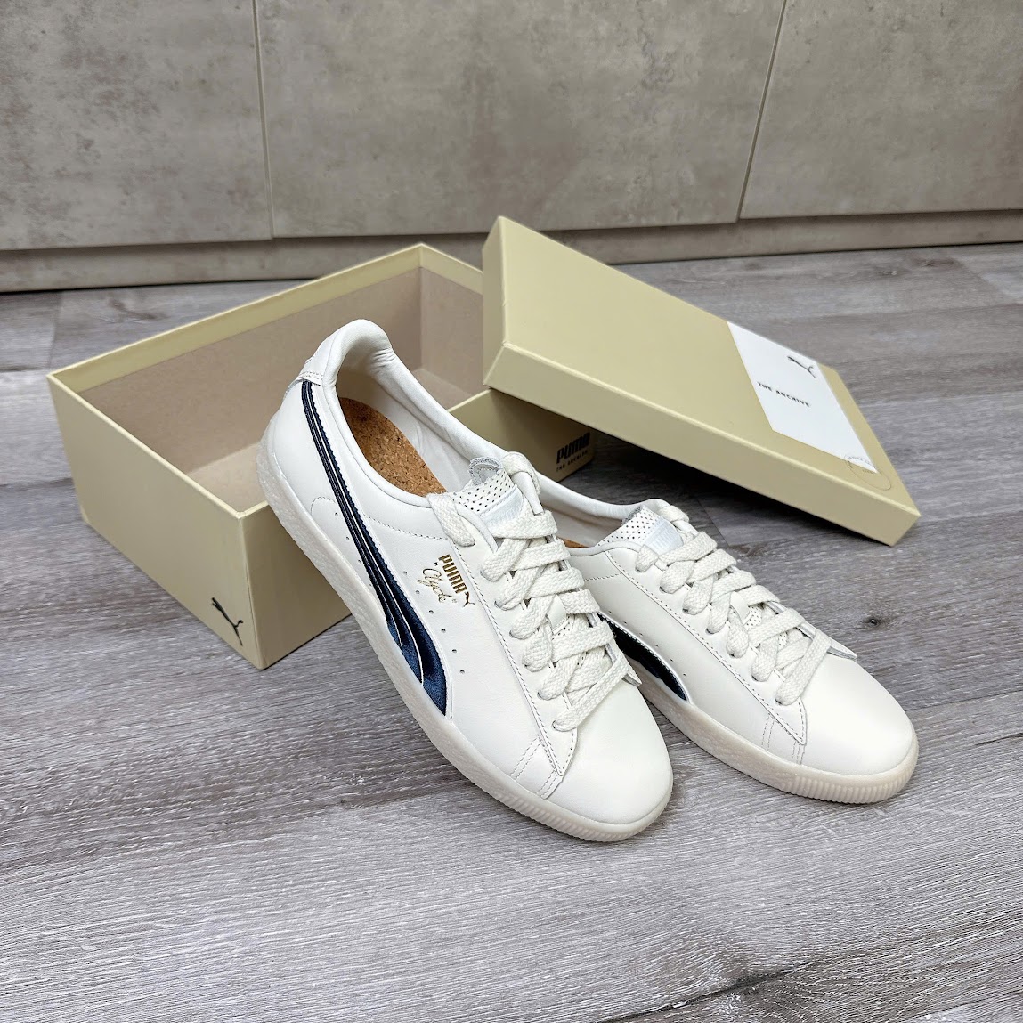Giày Puma Clyde Warm White Parisian Night [ 398568-01 ]