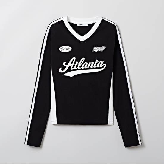 Áo Thun Dài Tay Spao Atlanta Black [ SPLWE23G51 06 ]