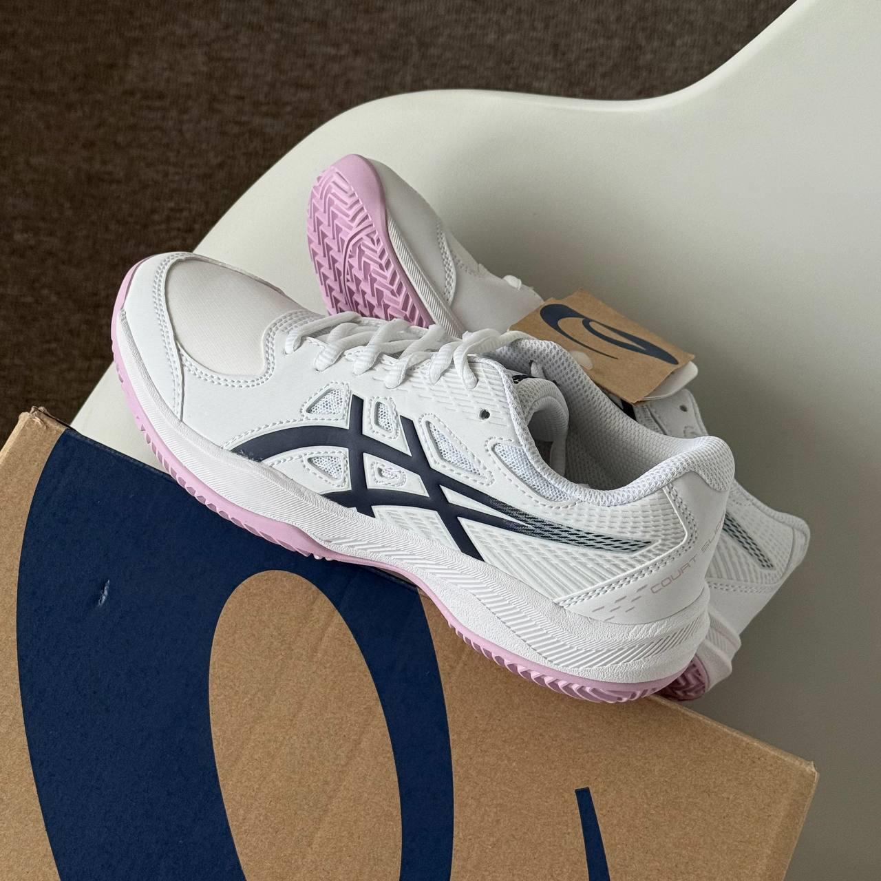 Giày Asics Court Slide 4 White Indigo Fog [ 1042A284 100 ]