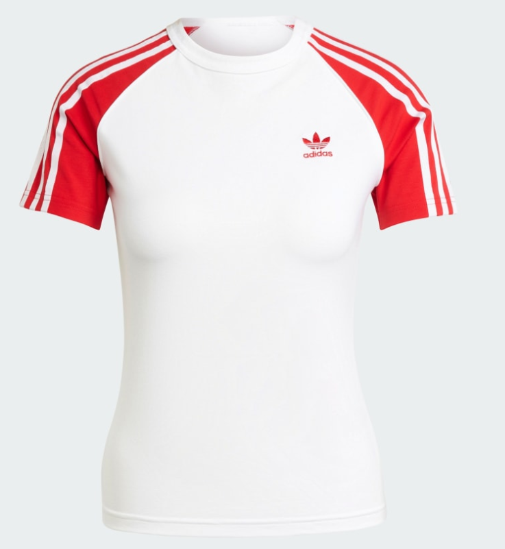 Áo Adidas Raglan Adicolor 3 Stripes White [ JD0835 ]