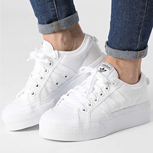 Giày Adidas Nizza Platform Triple White [ FV5322 ]