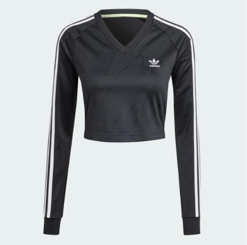 Áo Adidas Jersey Lửng Dài Tay Đen [ IT9707 ]
