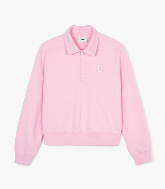 Áo MLB Polo Sweatshirt Croptop Basic Small Logo Pink [ 3FMTB0341 45PKL ]