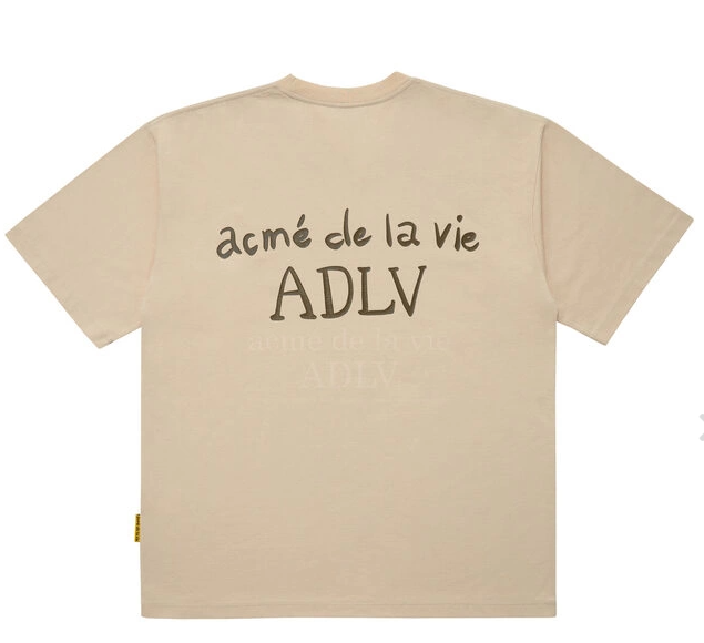 Áo Thun ADLV Glossy Basic Logo Beige Black [ADLV21SS-SSLGLB-BEG]