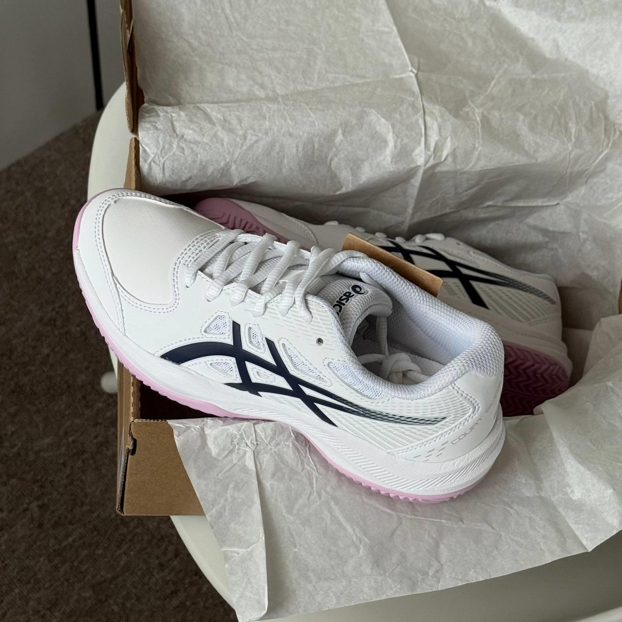 Giày Asics Court Slide 4 White Indigo Fog [ 1042A284 100 ]