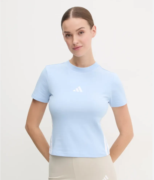 Áo Adidas Essentials 3-Stripes Slim Baby Blue [ JE1241 ]