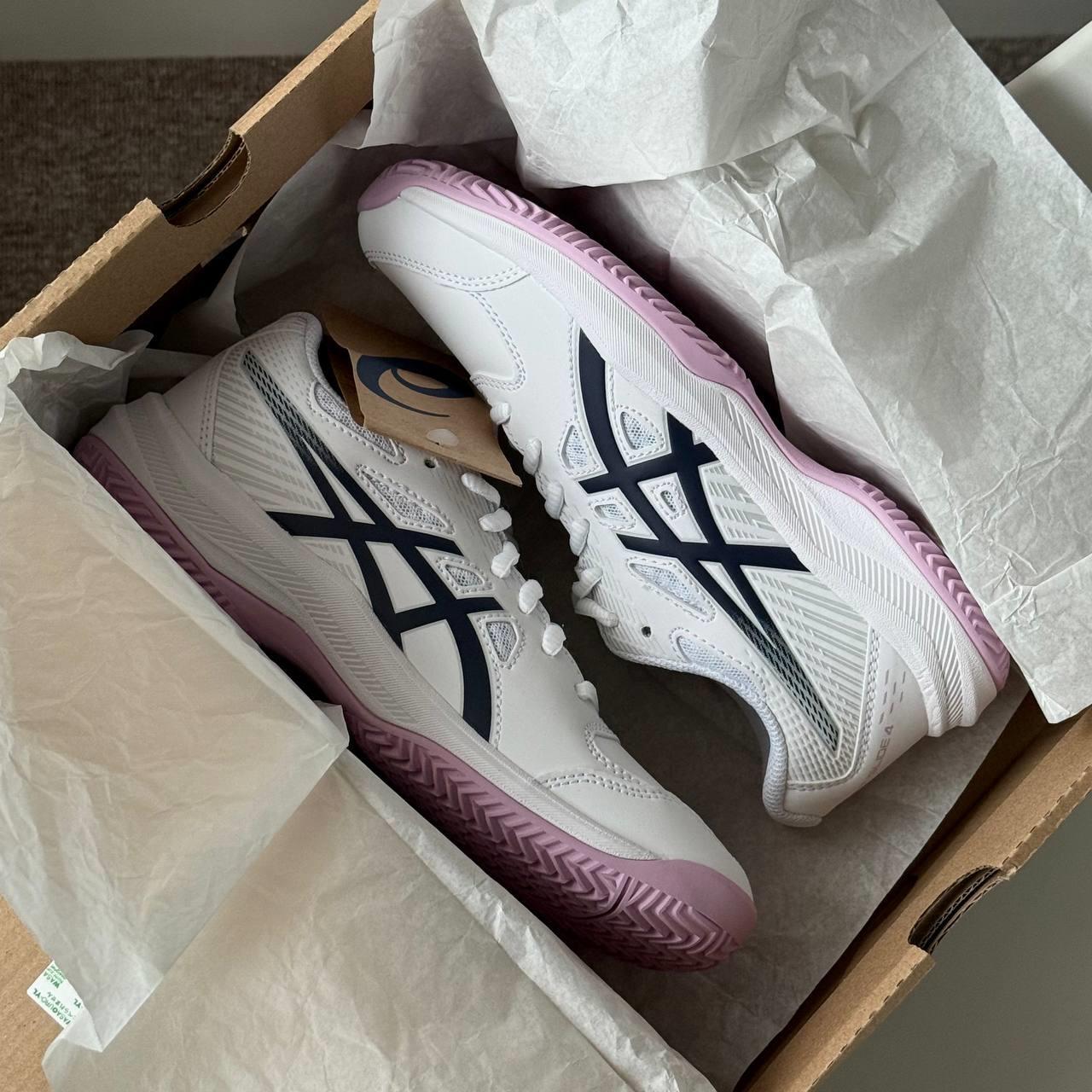 Giày Asics Court Slide 4 White Indigo Fog [ 1042A284 100 ]