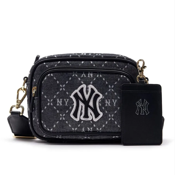 Túi MLB Monogram JQD New York Yankees Màu Đen Xám [ 7ACRMD73N-50BKS ]