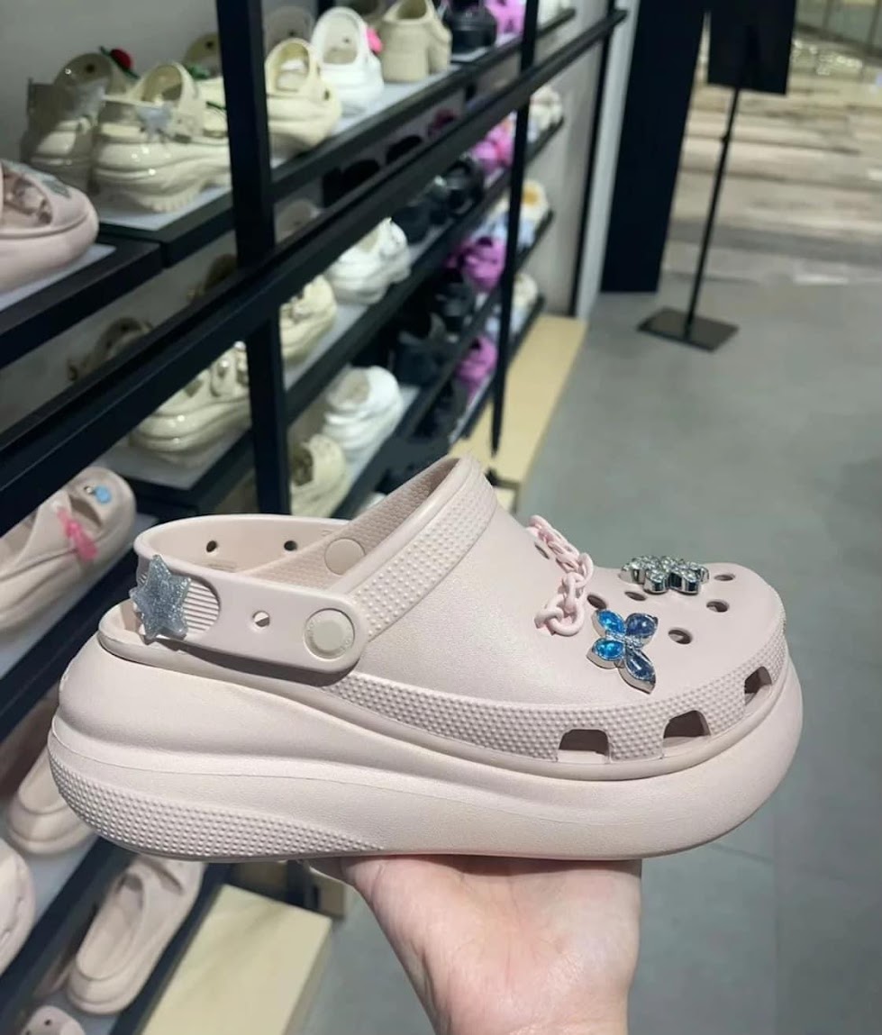 Giày Clog Unisex Crocs Crush Classic Pink [ 207521-6UR ]