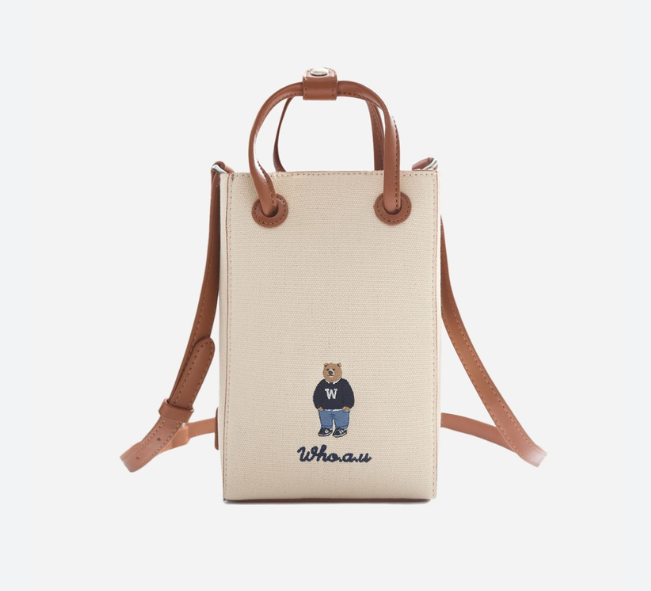Túi Whoau Steve Mini Canvas Square Crossbody Ivory [ WHBGD4912A-00 ]