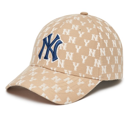 Mũ MLB Monogram Ball Cap New York Yankees Màu Nâu 3ACPFF02N-50BGD