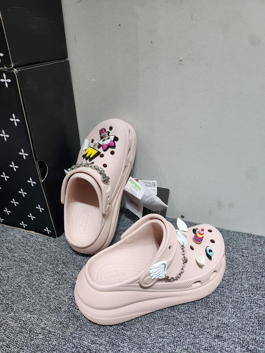 Giày Clog Unisex Crocs Crush Classic Pink [ 207521-6UR ]