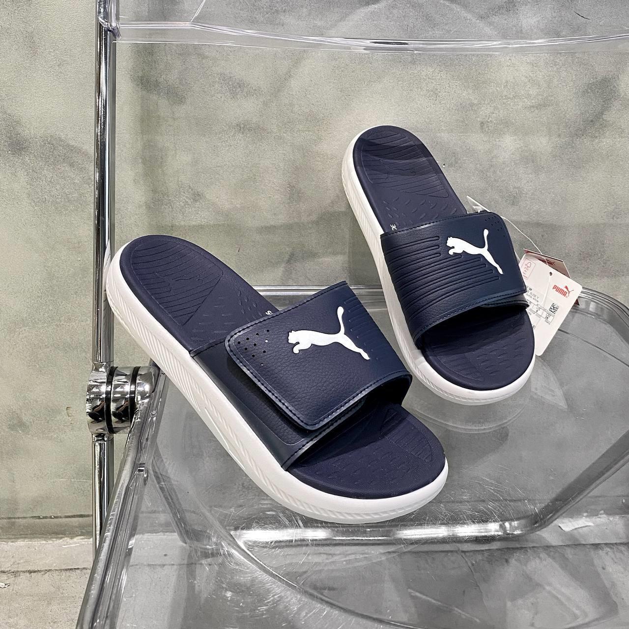 Dép Puma Soft Ride Peacoat Navy White [ 382112 06 ]