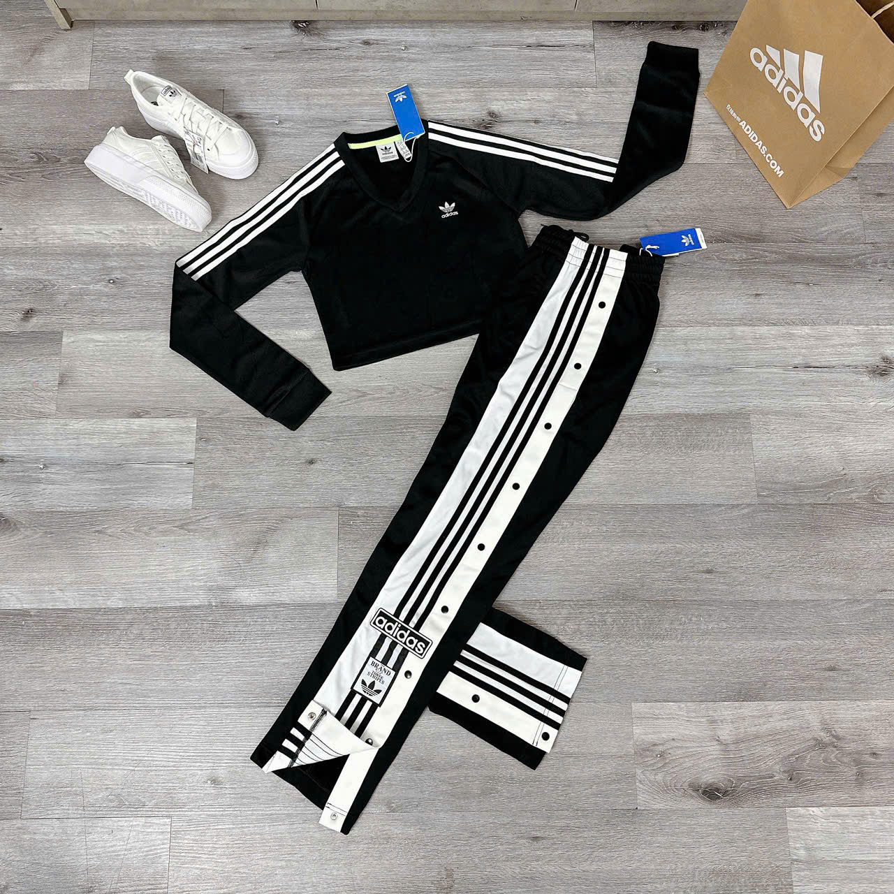 Áo Adidas Jersey Lửng Dài Tay Đen [ IT9707 ]