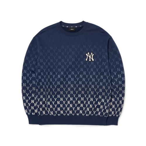 Áo Mlb Monogram Gradation Allover Overfit Swatshirts NY Yankees Navy [ 3AMTM1024-50NYD ]