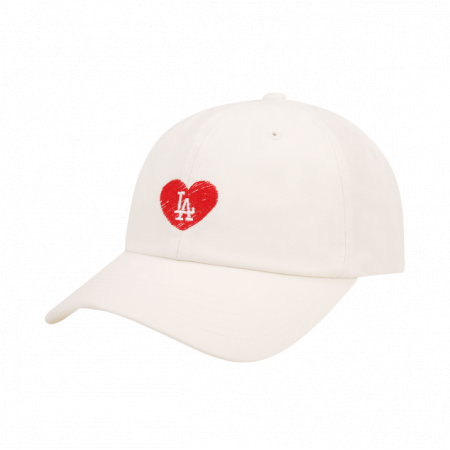 Mũ MLB Heart Front Logo Unstructured LA Dodgers White [ 32CPUB111 07I ]
