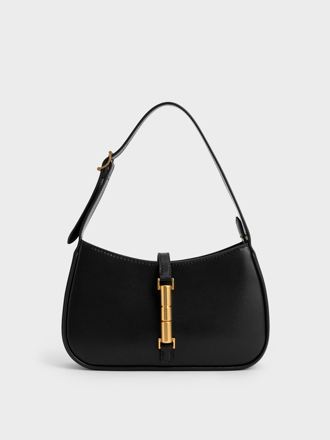 Túi Charles & Keith Cesia Metallic Accent Shoulder Bag - Black [ CK2-20151158 ]