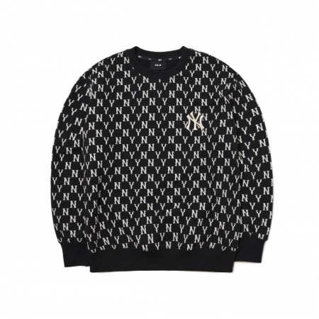 Áo Nỉ MLB Monogram Allover Overfit Sweatshirt NY Yankees [ 3AMTM0221-50BKS ]