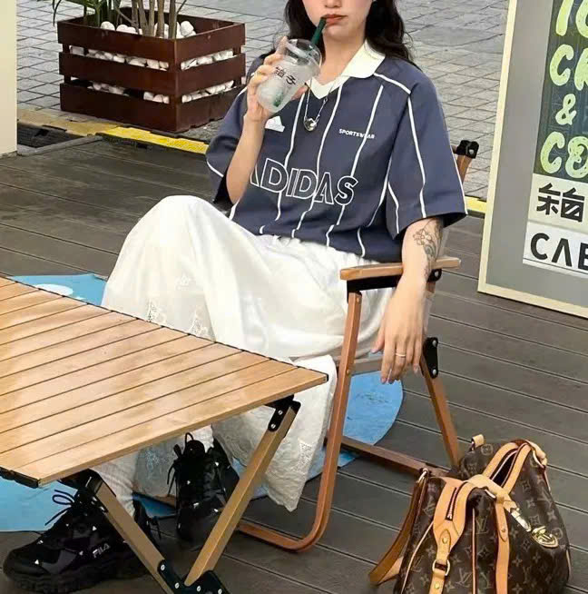 Áo Adidas Polo Tiro Stripe Heavy Jersey Loose Blue [ JC5745 ]