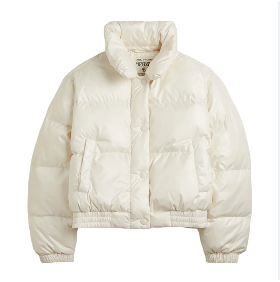 Áo WHOAU Khoác Lông Vũ Collar Short Puffer Ivory [ WHJDD4V15F-00 ]