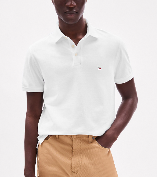 Áo Polo Slim Fit Stretch Pique White [ 78JA592 100 ]