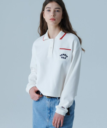Áo Fila Polo Pique Sweater White [ FS2POF3364F_FWH ]
