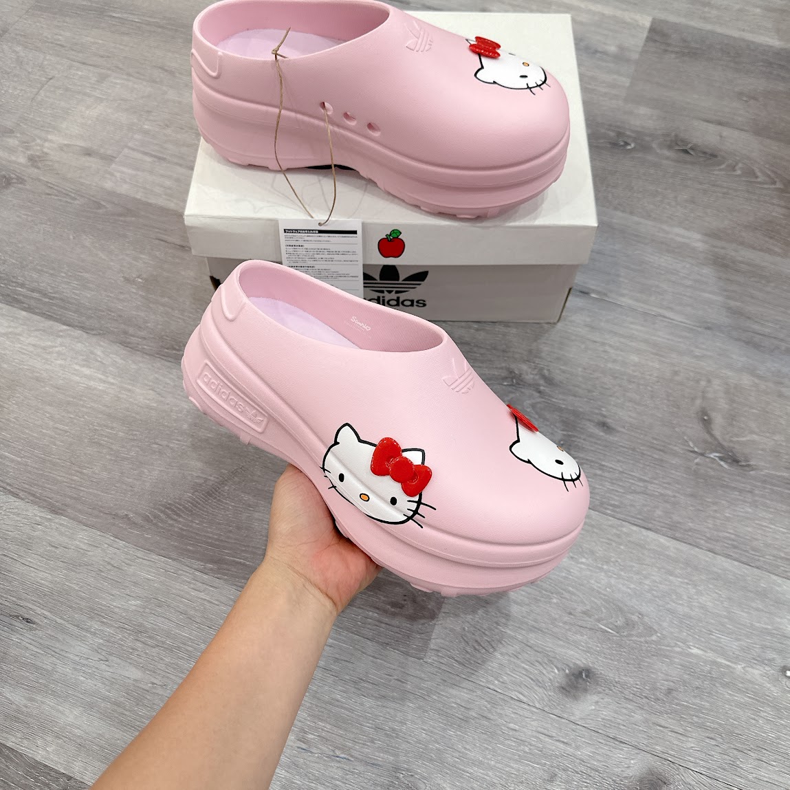 Sục Adidas Adifom Stan Smith Mule Hello Kitty Hồng [ IG4446 ]