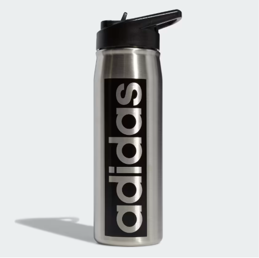 Bình Giữ Nhiệt Adidas Steel Straw Metal Bottle 600ML Grey [ EW4918 ]