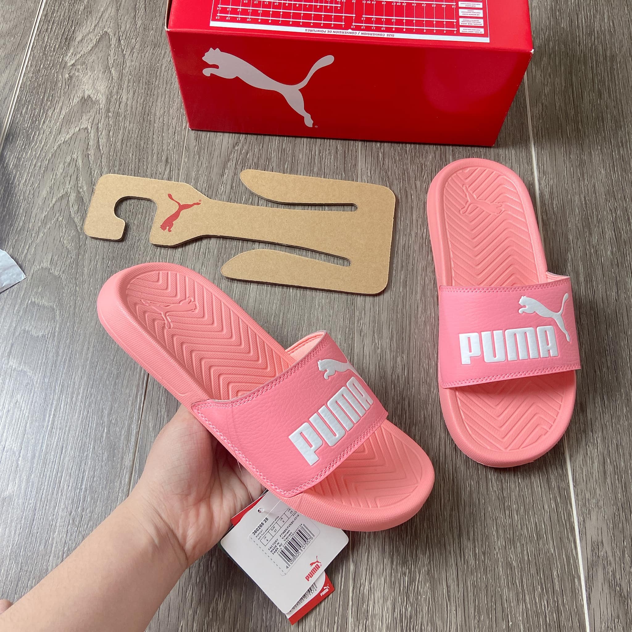 Dép Puma Popcat Pink White 360265 25