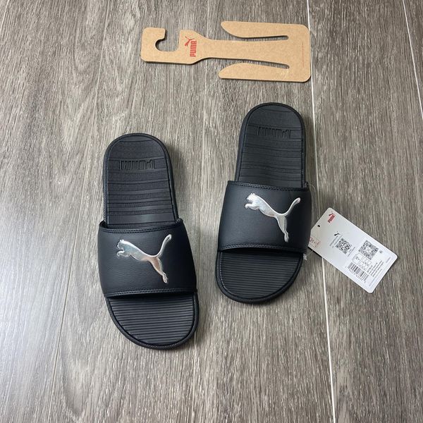 Dép Puma Cool Cat Black Silver LOGO 381704 01