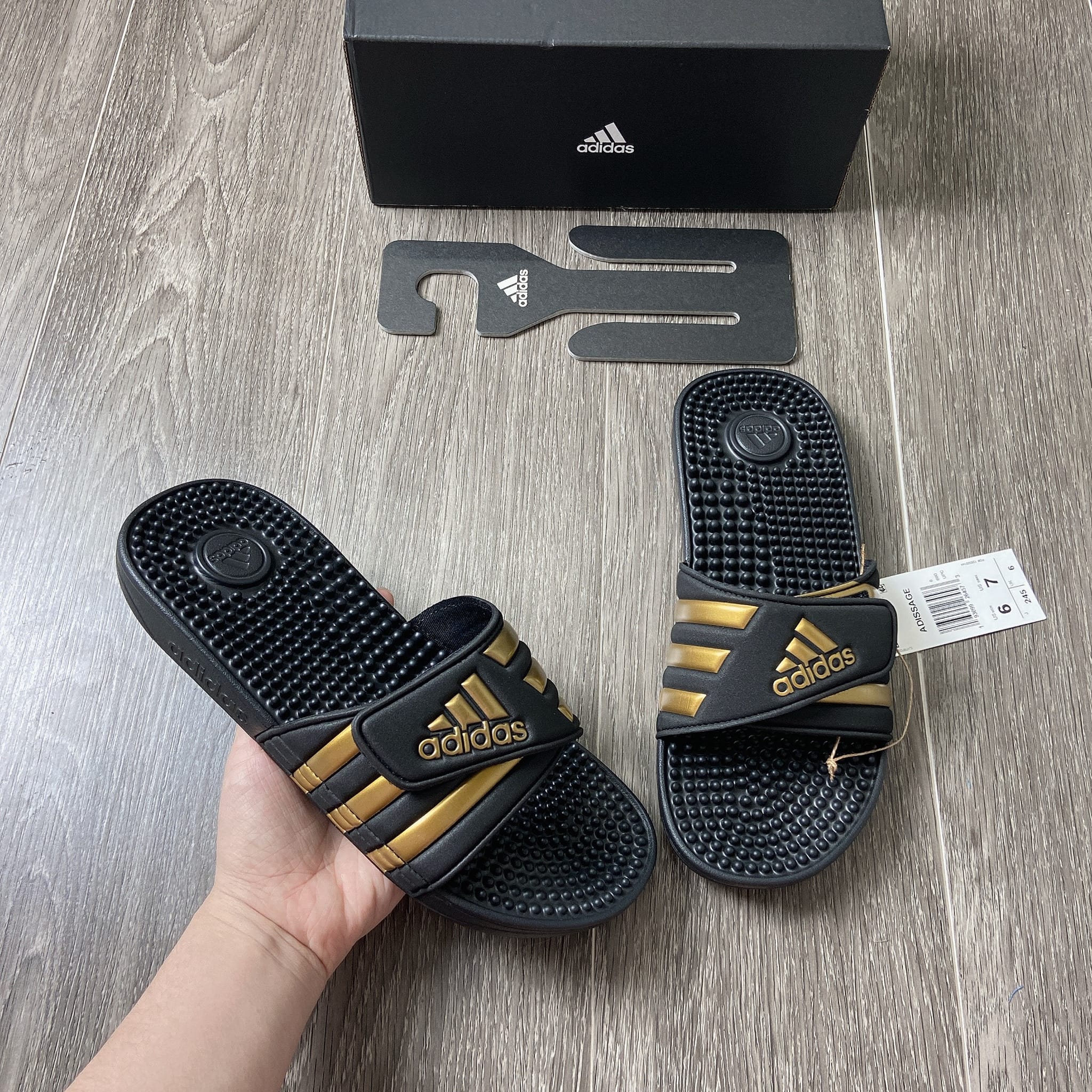 Dép Adidas Adissage Black Gold (EG6517) CITISHOP