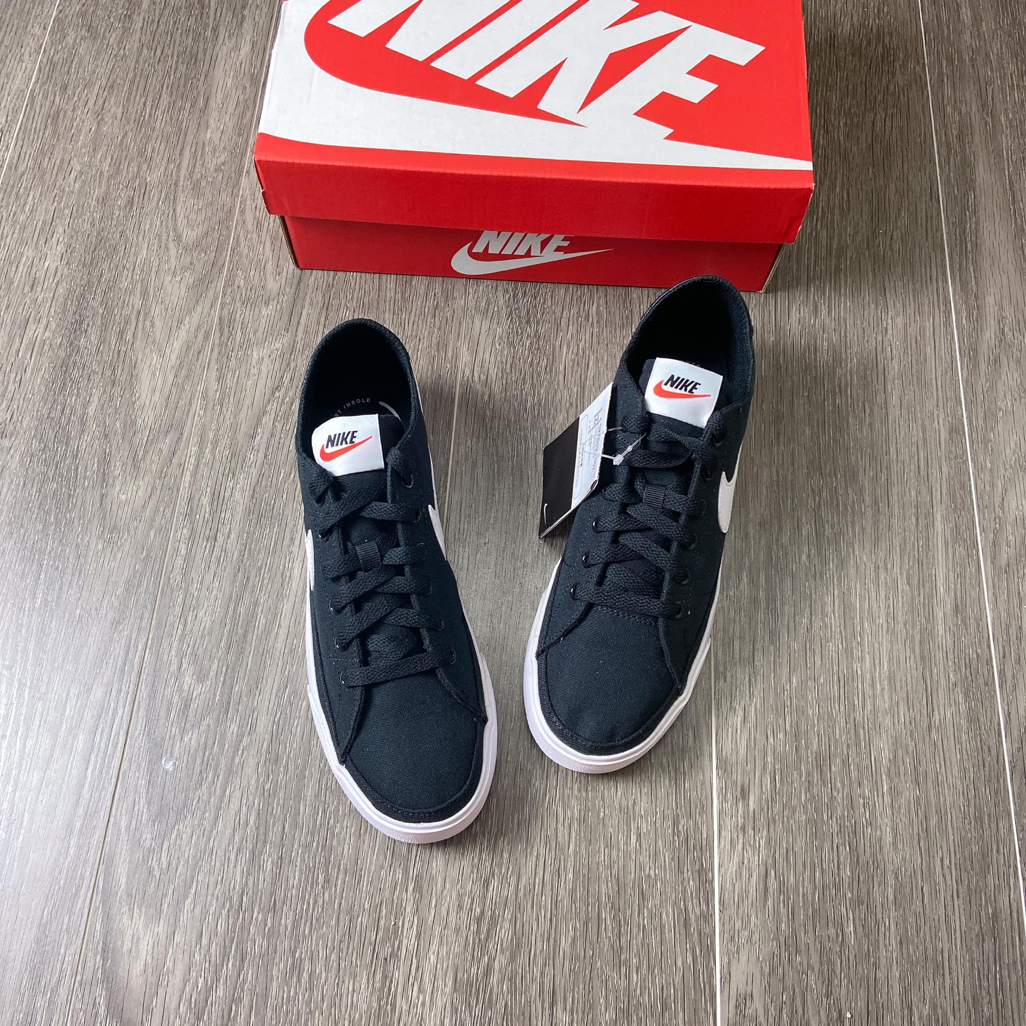 Giày Nike Court Legacy Canvas Black White CW6539-002