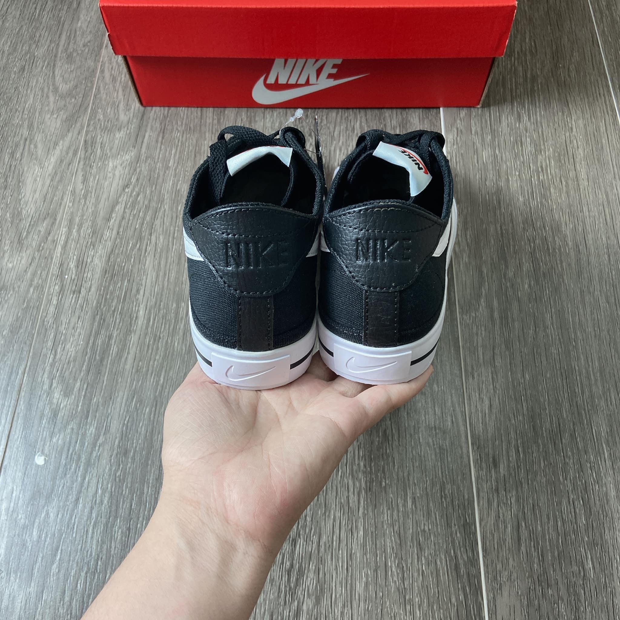 Giày Nike Court Legacy Canvas Black White CW6539-002