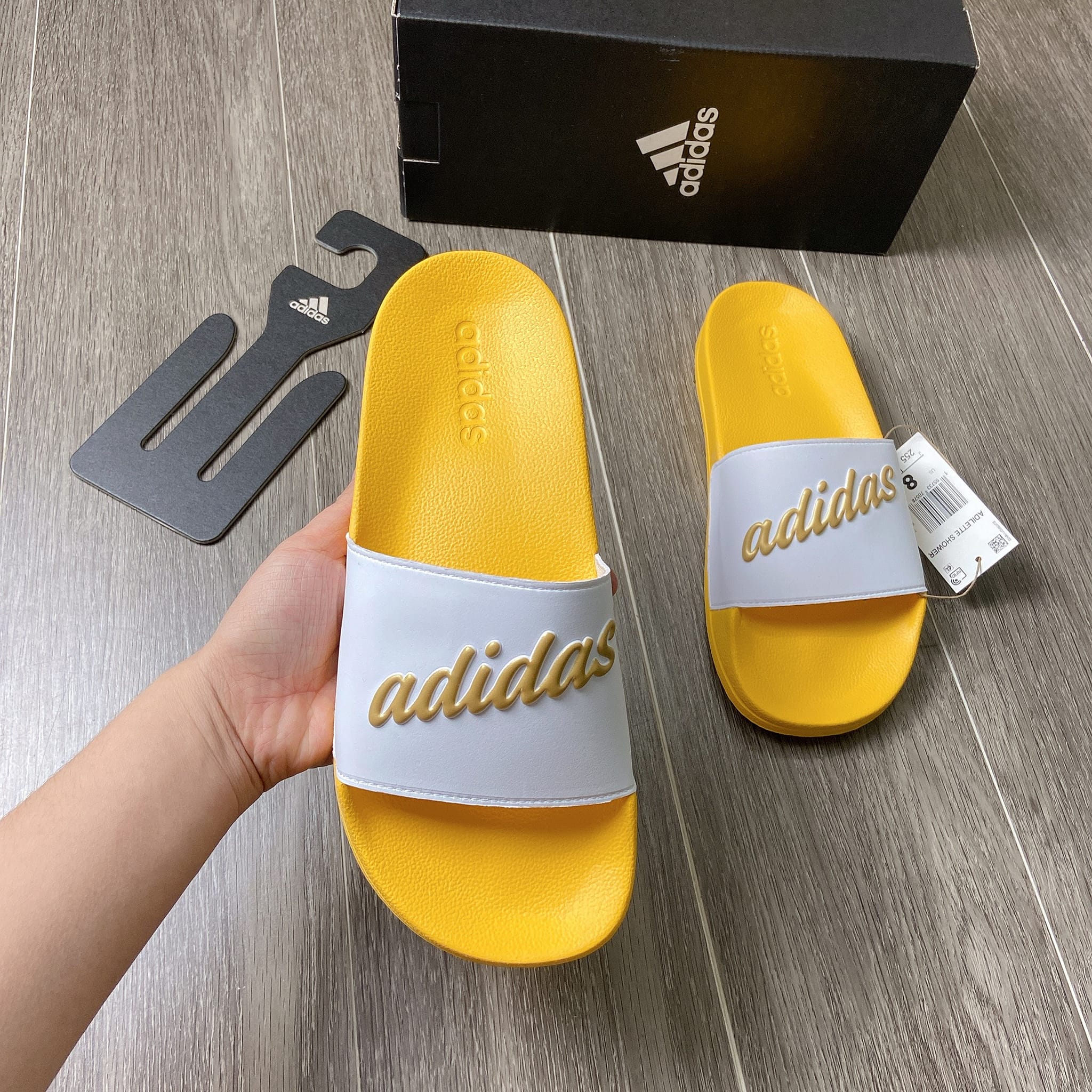 Dép Adidas Adilette Shower Slides Gold Metallic [ GZ5931 ]