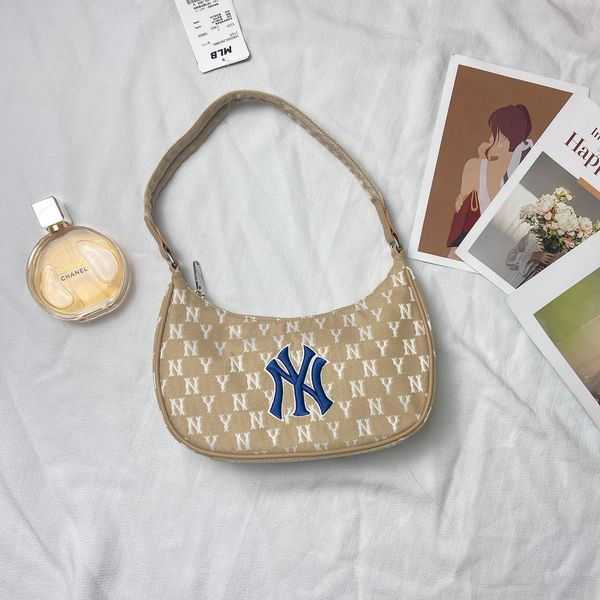 Túi MLB Monogram NY màu Vàng Cát [ 3ABQS012N-50BGD ]