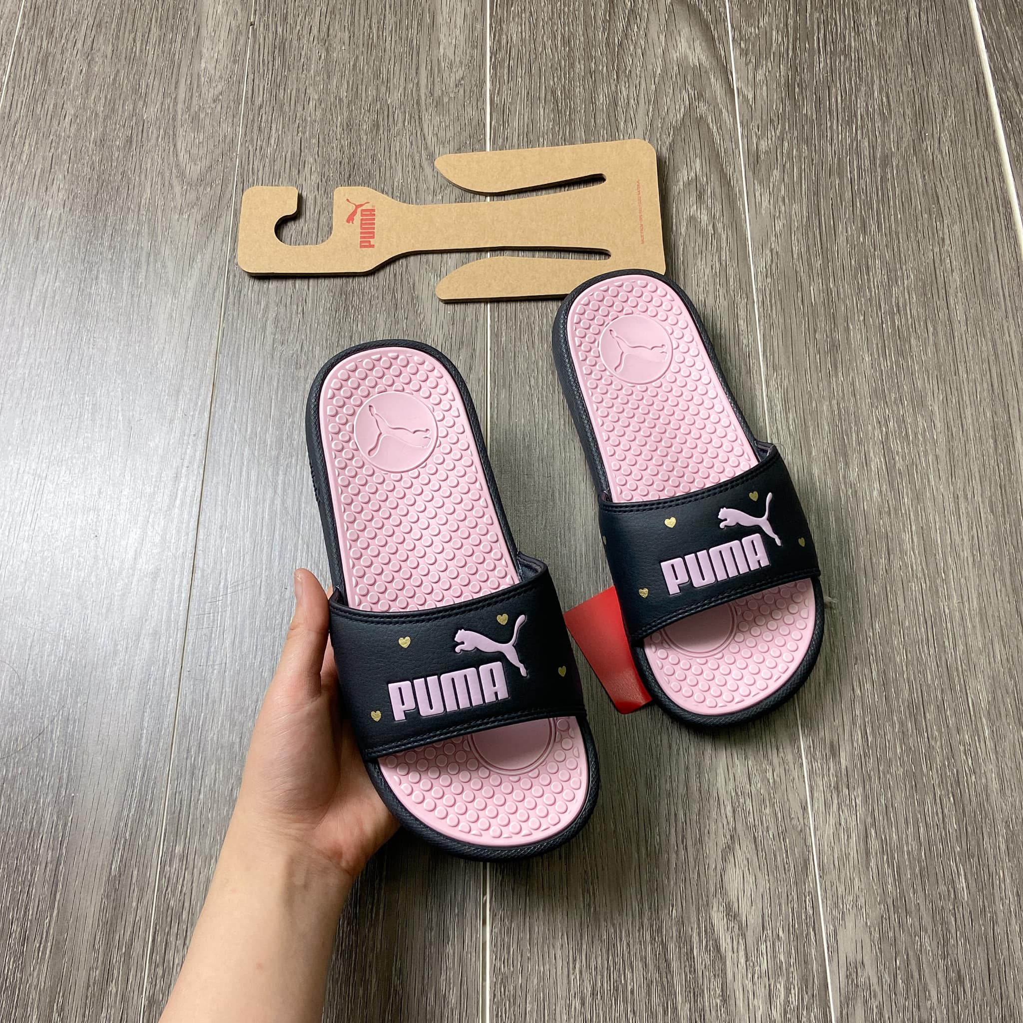 Dép Puma Cool Cat Galentines Black Pink [ 385890 01 ]