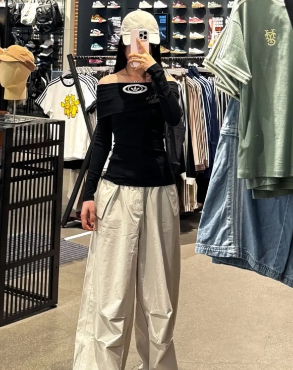 Áo Adidas Originals Off Shoulder Top Black  [ KA2690 ]