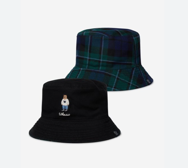 Mũ Whoau Steve Reversible Bucket Hat Black [ WHACD4932A-00 ]