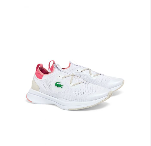 Giày Lacoste Run Spin Knit 0121 1 SFA White Pink Textile [ 7-42SA0065B3 ]