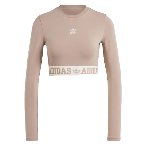 Áo Adidas Neutral Court Graphic Long Sleeve Chalky Brown [ IS5267 ]