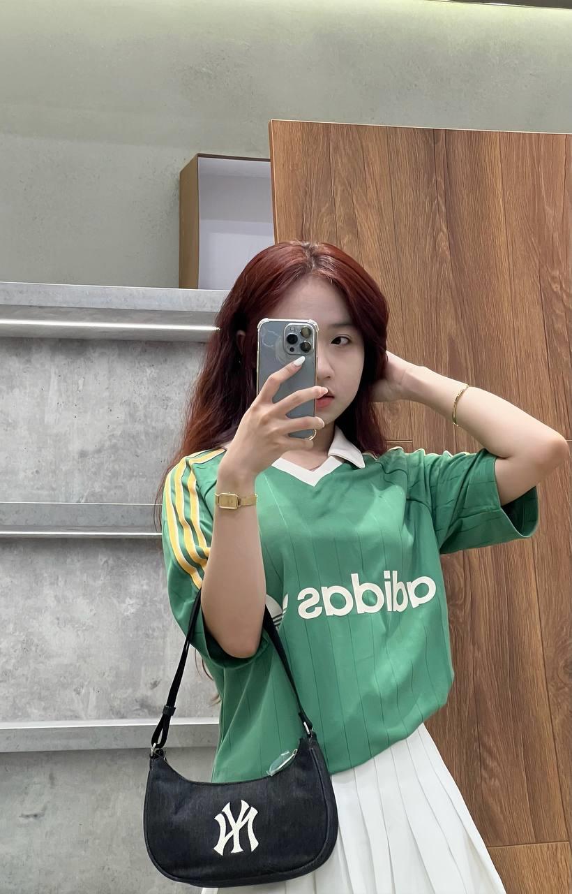 Áo Adidas Polo  Pinstripe Jersey Preloved Green [ IR9381 ]